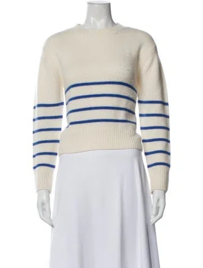 Pre-owned Frame Cashmere Striped Sweater In Neutral