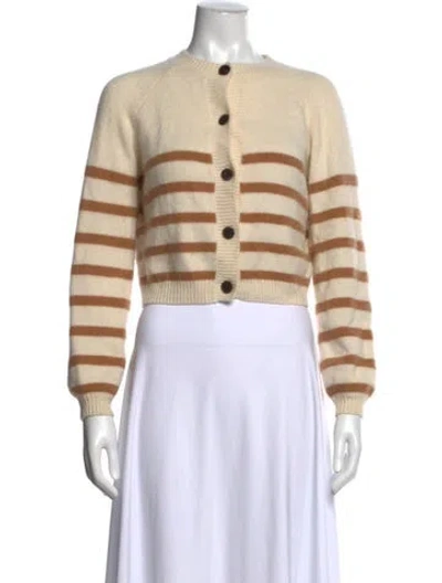 Pre-owned Frame Cashmere Striped Sweater In Neutral