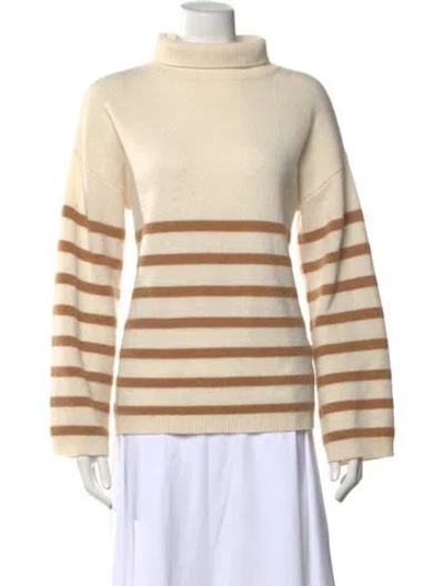 Pre-owned Frame Cashmere Striped Sweater In Neutral