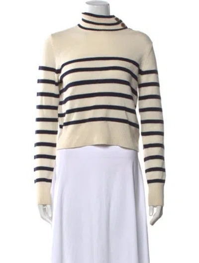 Pre-owned Frame Cashmere Striped Sweater In Neutral