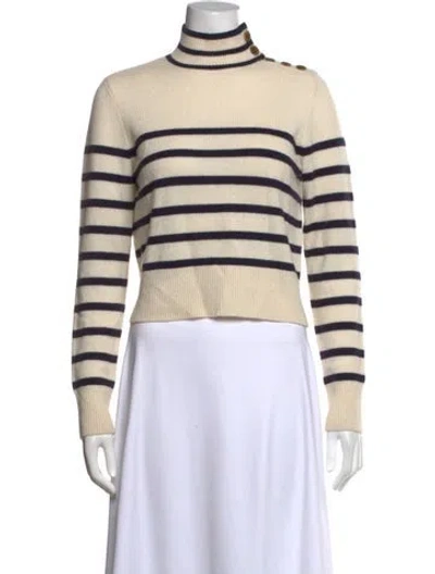 Pre-owned Frame Cashmere Striped Sweater In Neutral