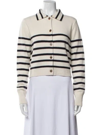 Pre-owned Frame Cashmere Striped Sweater In Neutrals