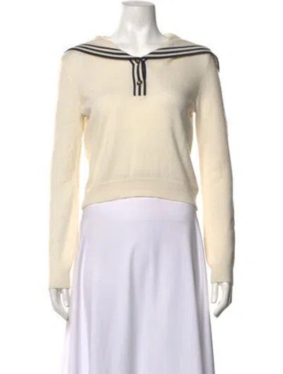 Pre-owned Frame Cashmere Striped Sweater In Neutrals