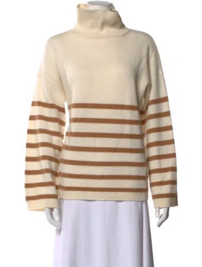 Pre-owned Frame Cashmere Striped Sweater In Neutrals