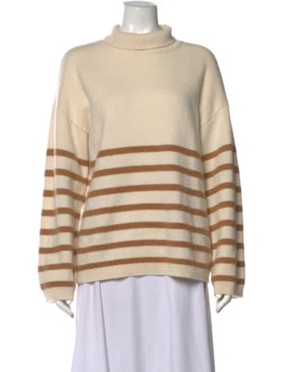 Pre-owned Frame Cashmere Striped Sweater In Neutrals