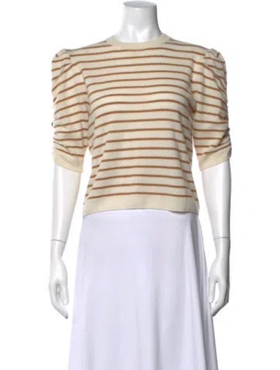Pre-owned Frame Cashmere Striped Sweater W/ Tags In Neutral