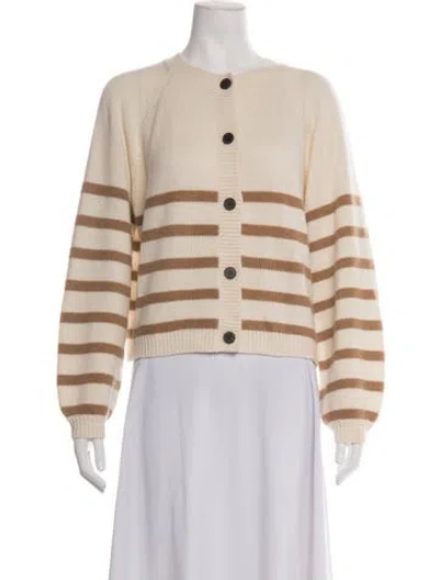 Pre-owned Frame Cashmere Striped Sweater W/ Tags In Neutrals