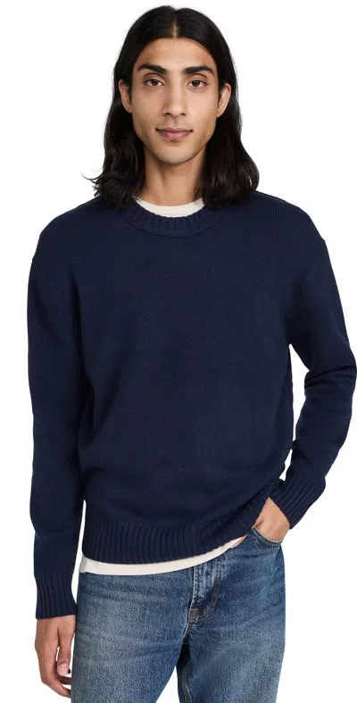 Frame Cashmere Crewneck Sweater In Blue