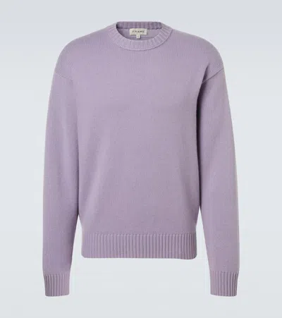Frame Cashmere Crewneck Sweater In Purple