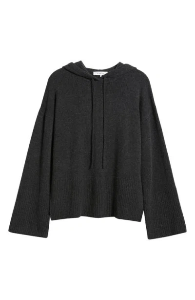 Frame Cashmere Travel Hoodie In Charcoal Heather