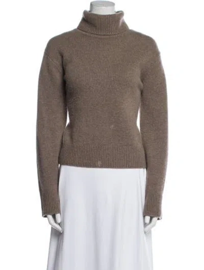 Pre-owned Frame Cashmere Turtleneck Sweater In Brown