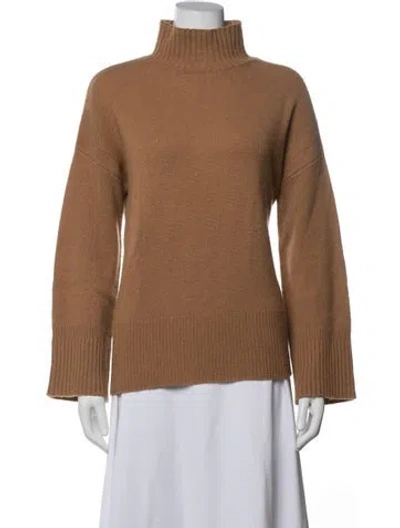 Pre-owned Frame Cashmere Turtleneck Sweater In Brown