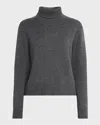 Frame Cashmere Turtleneck Sweater In Charcoal Heather