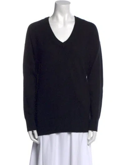 Pre-owned Frame Cashmere V-neck Sweater In Black