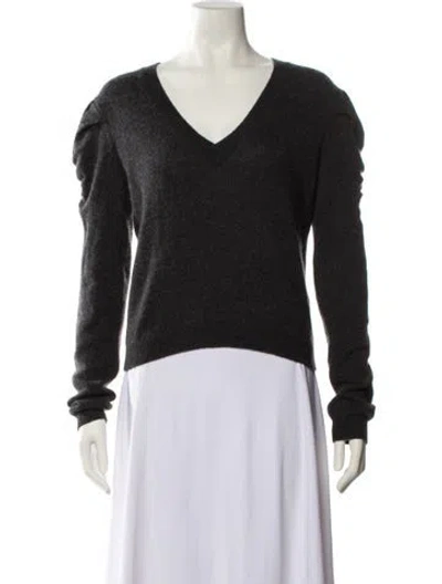 Pre-owned Frame Cashmere V-neck Sweater In Black