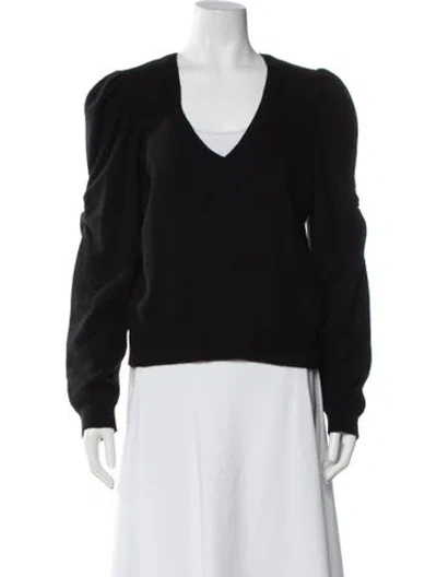 Pre-owned Frame Cashmere V-neck Sweater In Black