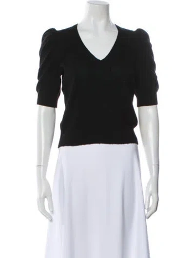 Pre-owned Frame Cashmere V-neck Sweater In Black