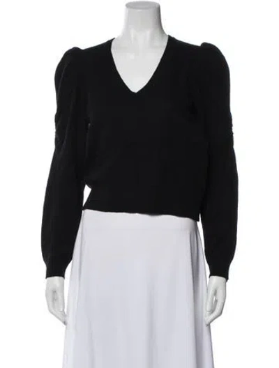 Pre-owned Frame Cashmere V-neck Sweater In Black