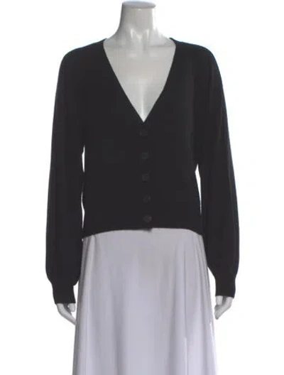 Pre-owned Frame Cashmere V-neck Sweater In Black