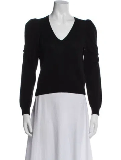 Pre-owned Frame Cashmere V-neck Sweater In Black