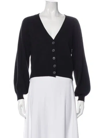 Pre-owned Frame Cashmere V-neck Sweater In Black