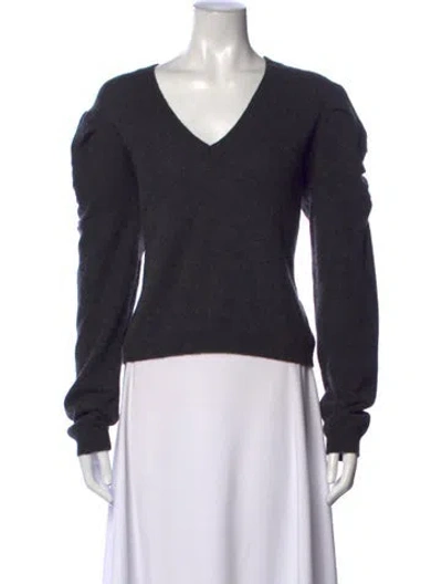 Pre-owned Frame Cashmere V-neck Sweater In Black
