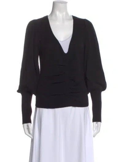 Pre-owned Frame Cashmere V-neck Sweater In Black