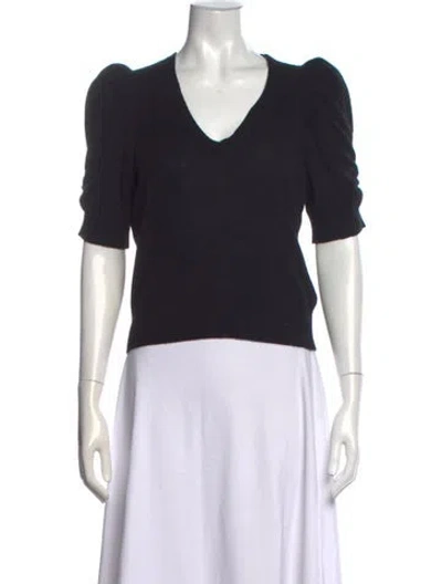 Pre-owned Frame Cashmere V-neck Sweater In Black