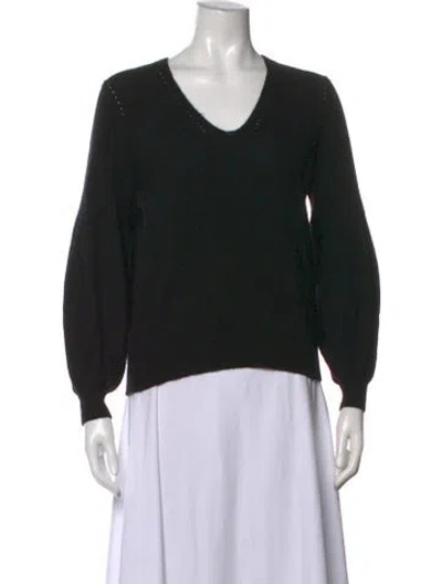 Pre-owned Frame Cashmere V-neck Sweater In Black