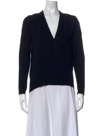Pre-owned Frame Cashmere V-neck Sweater In Black