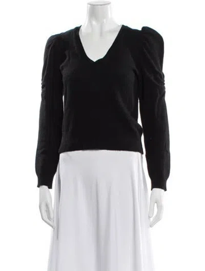 Pre-owned Frame Cashmere V-neck Sweater In Black