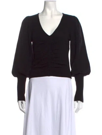 Pre-owned Frame Cashmere V-neck Sweater In Black