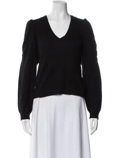 Pre-owned Frame Cashmere V-neck Sweater In Black