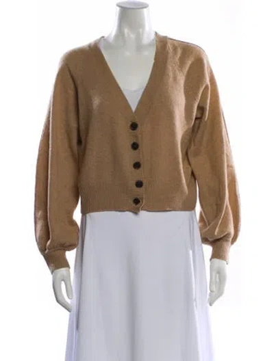 Pre-owned Frame Cashmere V-neck Sweater In Brown