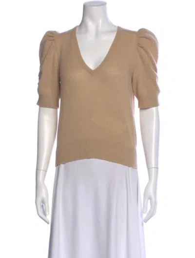 Pre-owned Frame Cashmere V-neck Sweater In Brown
