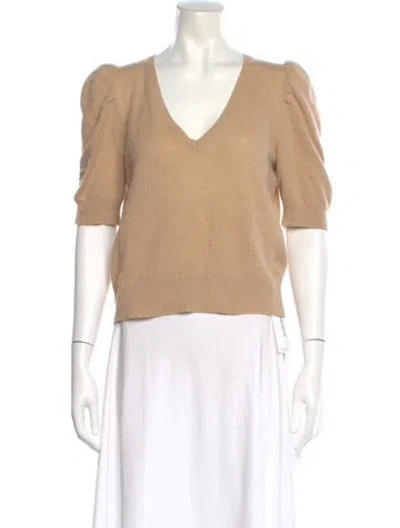 Pre-owned Frame Cashmere V-neck Sweater In Brown
