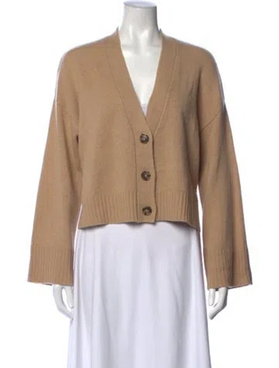 Pre-owned Frame Cashmere V-neck Sweater In Brown