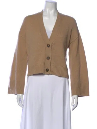 Pre-owned Frame Cashmere V-neck Sweater In Brown