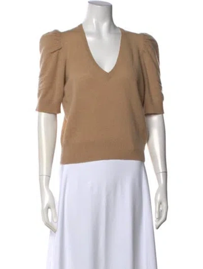 Pre-owned Frame Cashmere V-neck Sweater In Brown