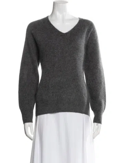 Pre-owned Frame Cashmere V-neck Sweater In Gray
