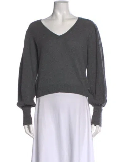 Pre-owned Frame Cashmere V-neck Sweater In Gray