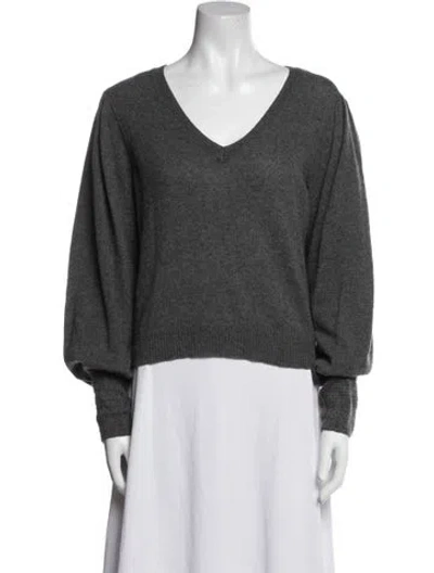 Pre-owned Frame Cashmere V-neck Sweater In Gray