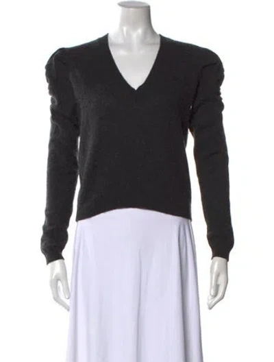 Pre-owned Frame Cashmere V-neck Sweater In Gray