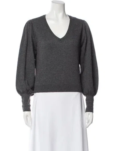 Pre-owned Frame Cashmere V-neck Sweater In Gray