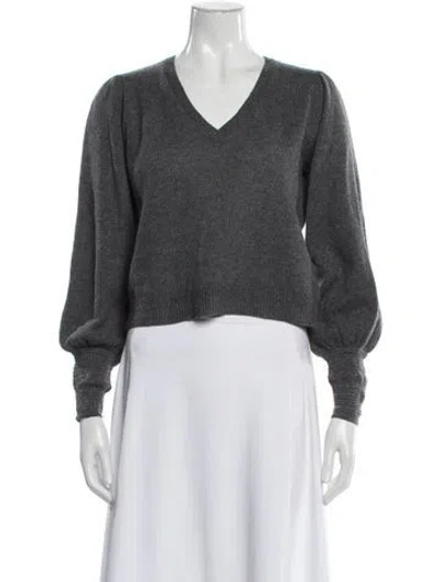 Pre-owned Frame Cashmere V-neck Sweater In Gray