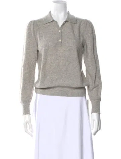 Pre-owned Frame Cashmere V-neck Sweater In Gray