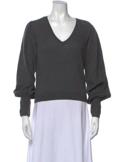 Pre-owned Frame Cashmere V-neck Sweater In Gray
