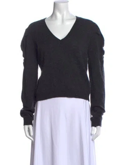 Pre-owned Frame Cashmere V-neck Sweater In Gray