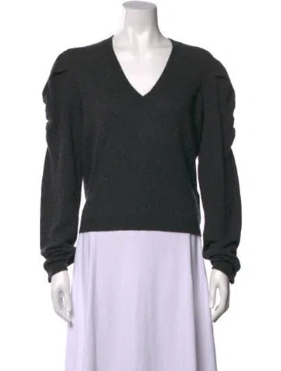 Pre-owned Frame Cashmere V-neck Sweater In Gray