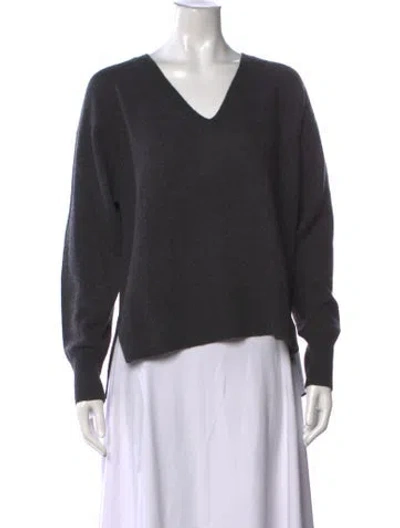 Pre-owned Frame Cashmere V-neck Sweater In Grey